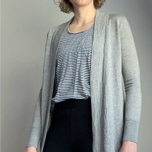 Talbots Open-Front Lightweight Merino Cardigan